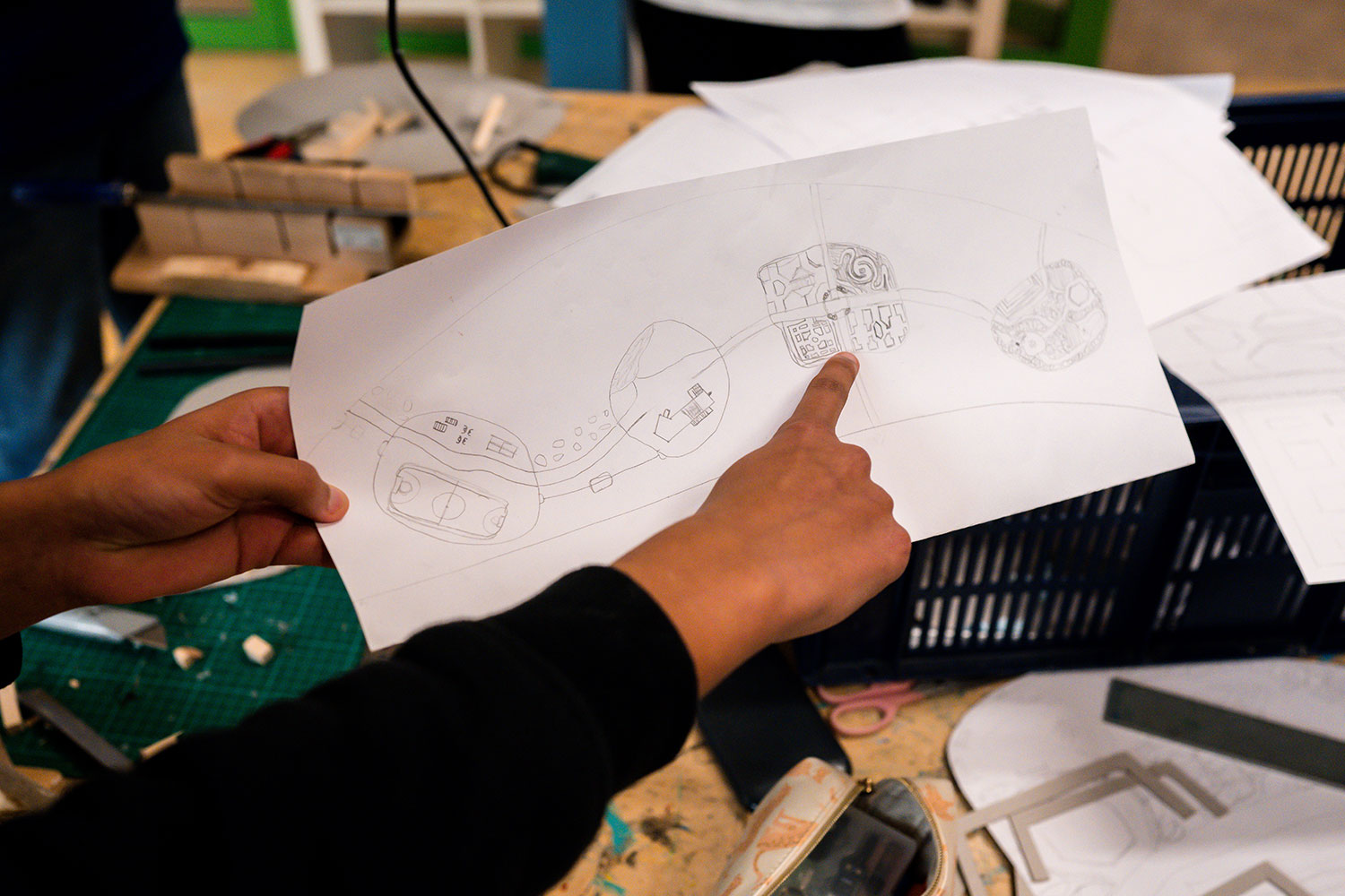 Technasium leerlingen ontwerpen een ontmoetingsplek voor een nieuwe wijk